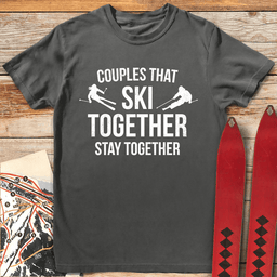 Ski Couples T Shirt Gift For Skier
