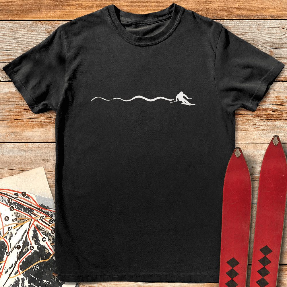 Simple Ski Line T Shirt Gift For Skier