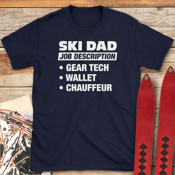 Ski Dad Job T Shirt Gift For Dad