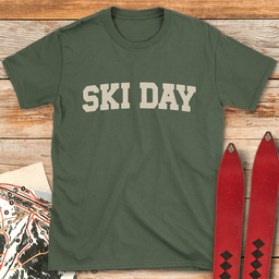 Ski Day Navy T Shirt Gift For Skier