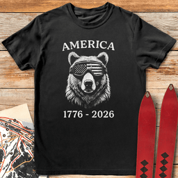 Ski Bear USA 250 T Shirt Gift For Skier