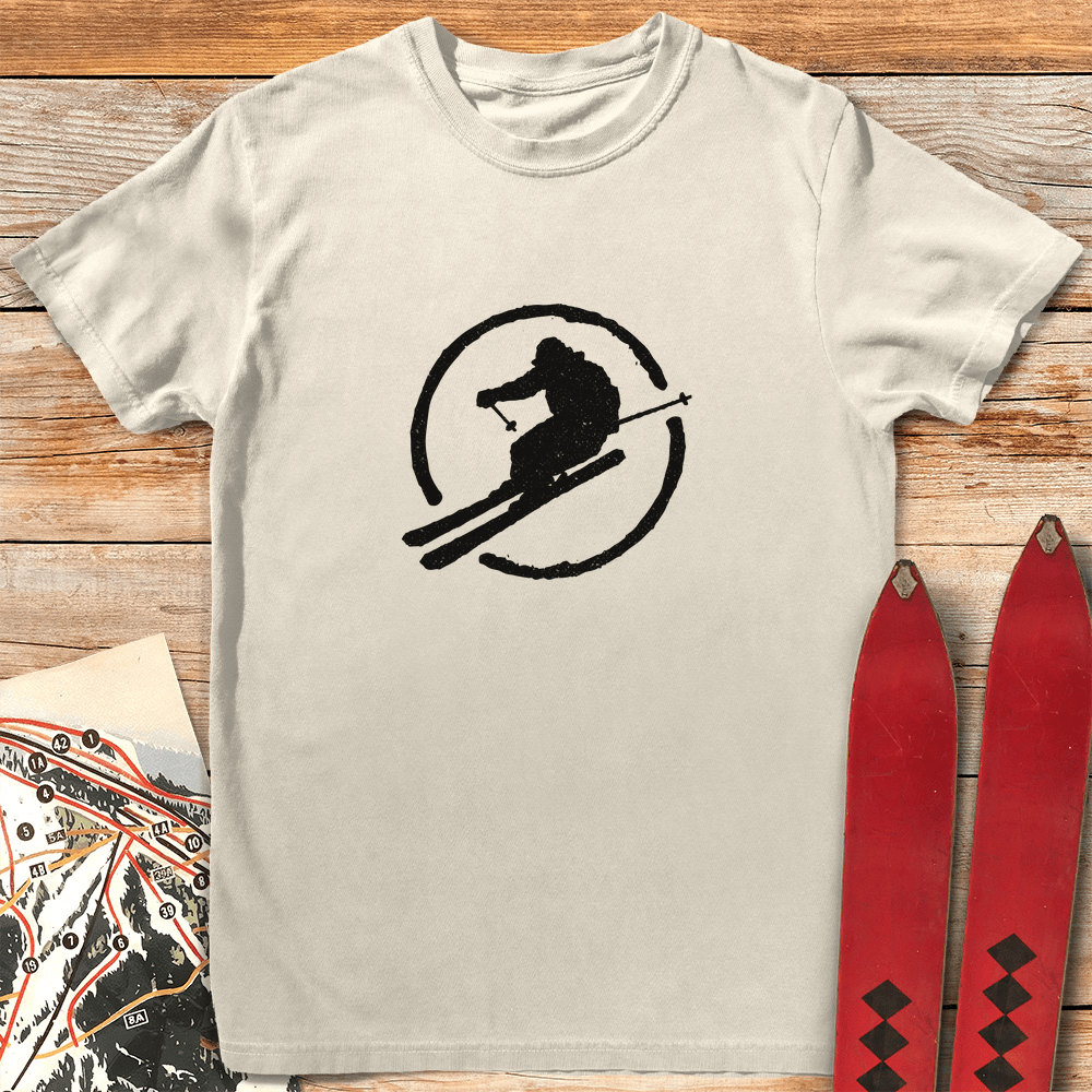 Ski Circle T Shirt Gift For Skier