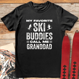 Ski Budddy Granddad T Shirt Gift For Skier