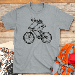 Skeleton Biker T Shirt Gift For Skier