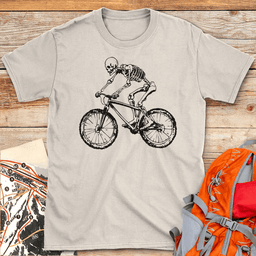 Skeleton Biker T Shirt Gift For Skier