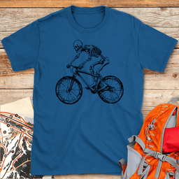 Skeleton Biker T Shirt Gift For Skier