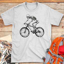 Skeleton Biker T Shirt Gift For Skier
