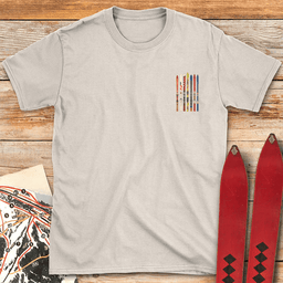 Ski Fence Pocket T Shirt Gift For Skier