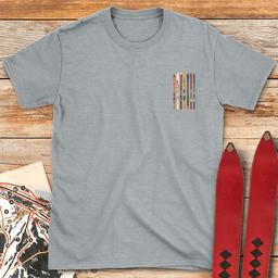 Ski Fence Pocket T Shirt Gift For Skier