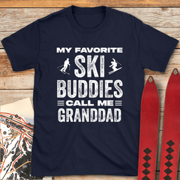 Ski Budddy Granddad T Shirt Gift For Skier