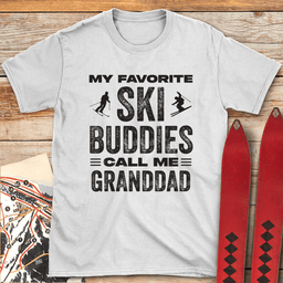 Ski Budddy Granddad T Shirt Gift For Skier