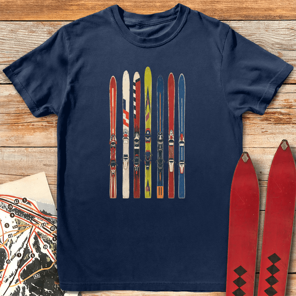 Ski Fence T Shirt Gift For Skier