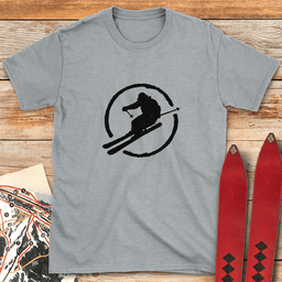 Ski Circle T Shirt Gift For Skier