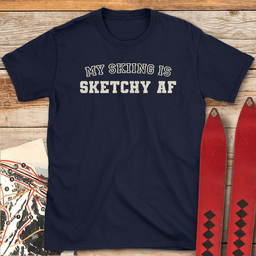 Sketchy Skier T Shirt Gift For Skier