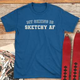 Sketchy Skier T Shirt Gift For Skier