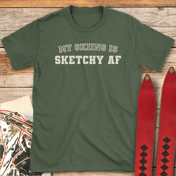 Sketchy Skier T Shirt Gift For Skier