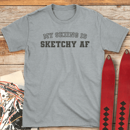 Sketchy Skier T Shirt Gift For Skier