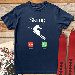 Ski Call T Shirt Gift For Skier