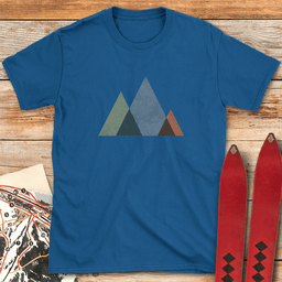 Simple Mountains T Shirt Gift For Skier