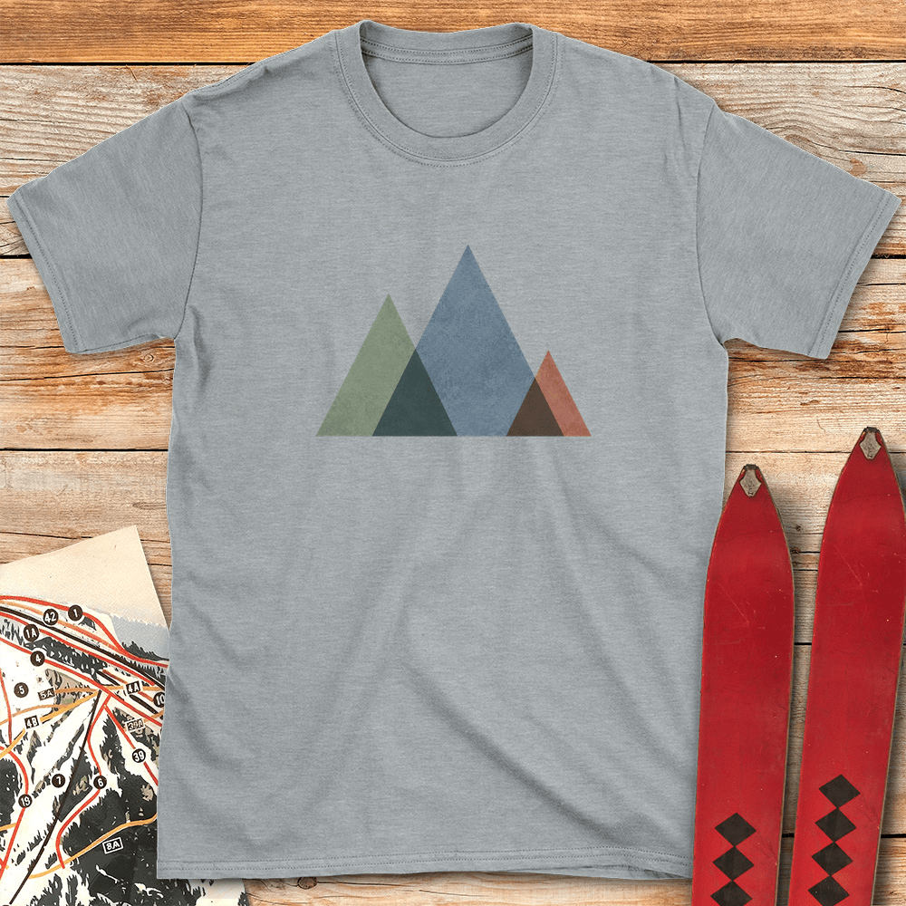 Simple Mountains T Shirt Gift For Skier