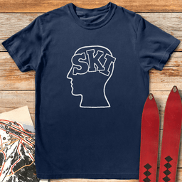Ski Head T Shirt Gift For Skier