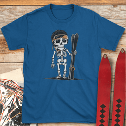 Skeleton Skier T Shirt Gift For Skier