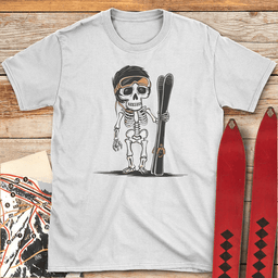 Skeleton Skier T Shirt Gift For Skier