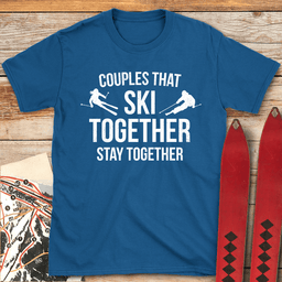 Ski Couples T Shirt Gift For Skier