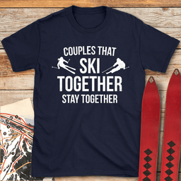 Ski Couples T Shirt Gift For Skier