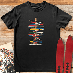 Ski Post T Shirt Gift For Skier