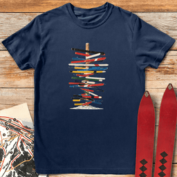 Ski Post T Shirt Gift For Skier