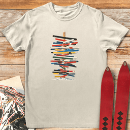 Ski Post T Shirt Gift For Skier