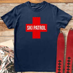 Ski Patrol Cross T Shirt Gift For Skier