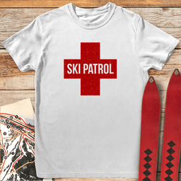 Ski Patrol Cross T Shirt Gift For Skier