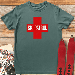 Ski Patrol Cross T Shirt Gift For Skier