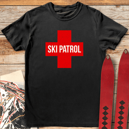 Ski Patrol Cross T Shirt Gift For Skier