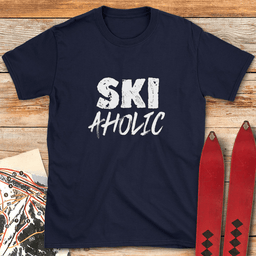 Skiaholic T Shirt Gift For Skier