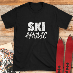 Skiaholic T Shirt Gift For Skier