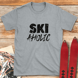 Skiaholic T Shirt Gift For Skier