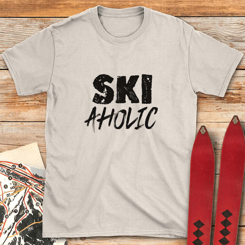 Skiaholic T Shirt Gift For Skier