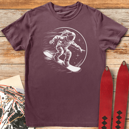 Spaceboarder T Shirt Gift For Skier