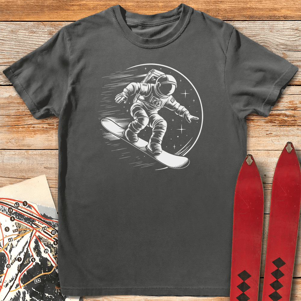Spaceboarder T Shirt Gift For Skier