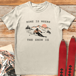 Snow Home T Shirt Gift For Skier