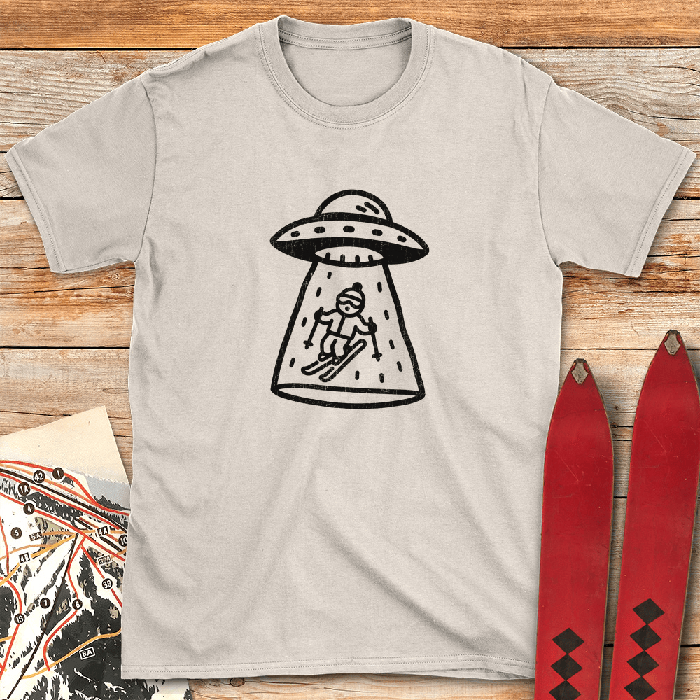 Skier Abduction T Shirt Gift For Skier