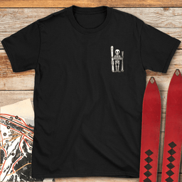 Ski Skeleton T Shirt Gift For Skier