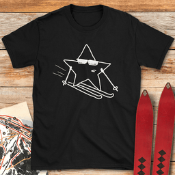 Star Skier T Shirt Gift For Skier
