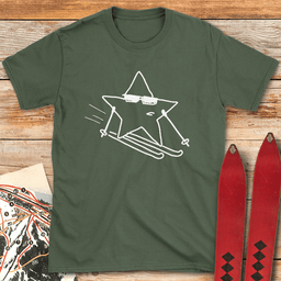 Star Skier T Shirt Gift For Skier
