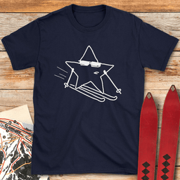 Star Skier T Shirt Gift For Skier