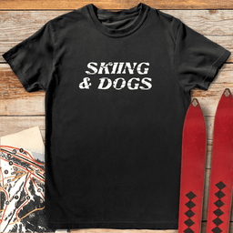 Skiing Dogs T Shirt Gift For Skier