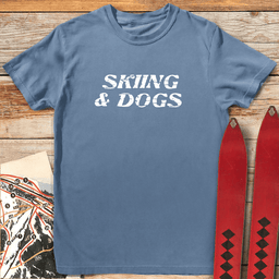 Skiing Dogs T Shirt Gift For Skier